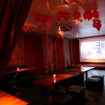 Red Room - The Mark - Event Planning - red room using screen,red balloons